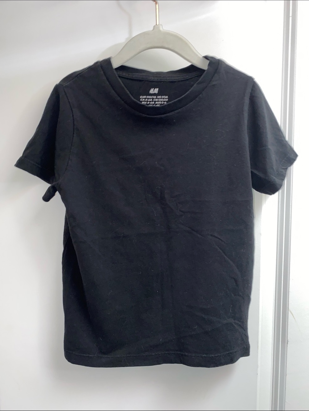 H&M Black Short Sleeve Crew Neck Tee for Kids